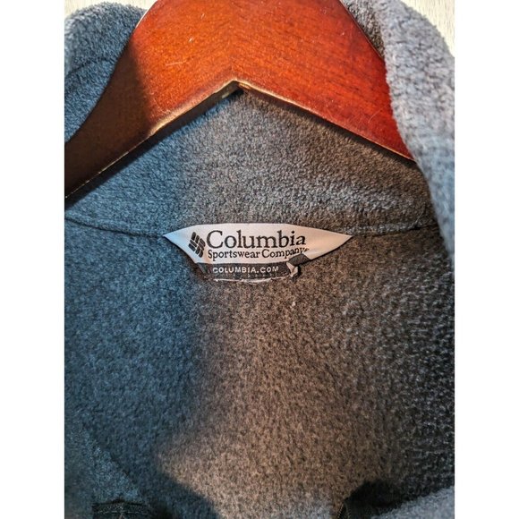 Columbia Full Zip Fleece Vest Jacket Mens XL Gray with pockets Grey Sleeveless - Picture 3 of 5